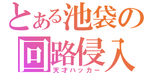 とある池袋の回路侵入者（天才ハッカー）