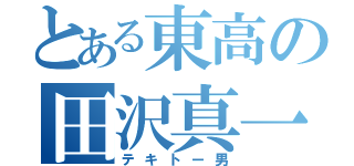 とある東高の田沢真一（テキトー男）