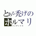 とある禿げのホルマリン（インデックス）