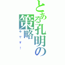 とある孔明の策略（今です！）