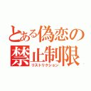 とある偽恋の禁止制限（リストリクション）