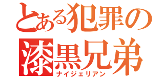 とある犯罪の漆黒兄弟（ナイジェリアン）