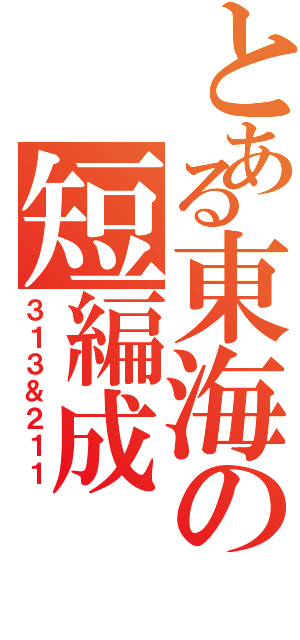 とある東海の短編成（３１３＆２１１）