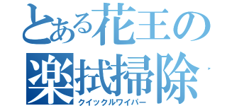 とある花王の楽拭掃除（クイックルワイパー）