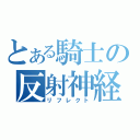 とある騎士の反射神経（リフレクト）