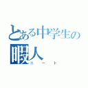 とある中学生の暇人（ニート）