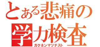 とある悲痛の学力検査（ガクネンマツテスト）