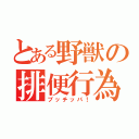 とある野獣の排便行為（ブッチッパ！）