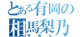 とある有岡の相馬梨乃（宇短大）