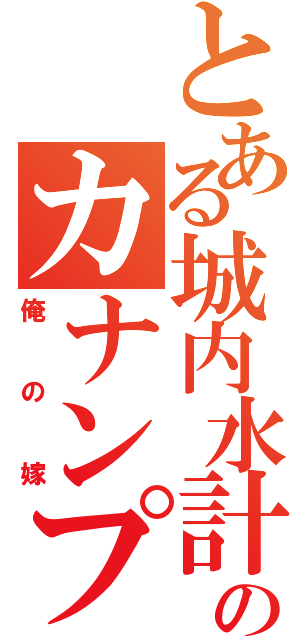 とある城内水計のカナンプウ（俺の嫁）