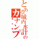 とある城内水計のカナンプウ（俺の嫁）