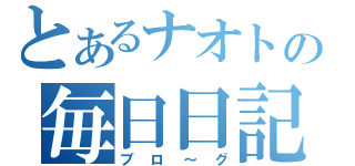 とあるナオトの毎日日記（ブロ～グ）