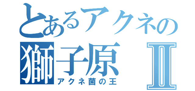 とあるアクネの獅子原Ⅱ（アクネ菌の王）