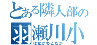 とある隣人部の羽瀬川小鷹（はせがわこだか）