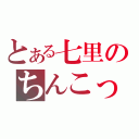 とある七里のちんこっです（）