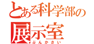 とある科学部の展示室（ぶんかさい）