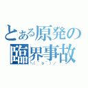 とある原発の臨界事故（＼（＾ｏ＾）／）