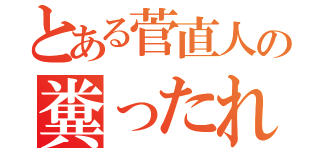 とある菅直人の糞ったれ（）