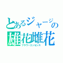 とあるジャージの雄花雌花（フラワーエッセンス）