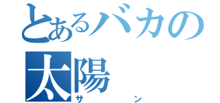 とあるバカの太陽（サン）