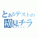 とあるテストの横見チラ（カンニング）