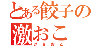 とある餃子の激おこ（げきおこ）