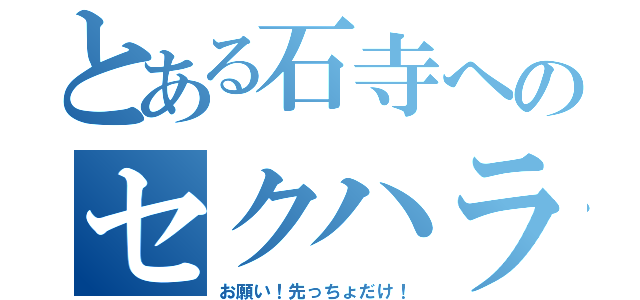 とある石寺へのセクハラ（お願い！先っちょだけ！）