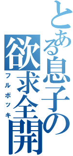 とある息子の欲求全開（フルボッキ）