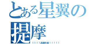 とある星翼の提摩（！！！！迅捷斥候！！！！！）