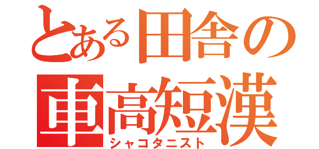 とある田舎の車高短漢（シャコタニスト）