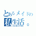 とあるメイドの私生活。（ご主人様と日々格闘）