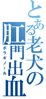 とある老犬の肛門出血（ボラギノール）