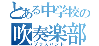 とある中学校の吹奏楽部（ブラスバンド）