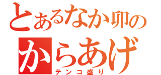 とあるなか卯のからあげ１０個（テンコ盛り）