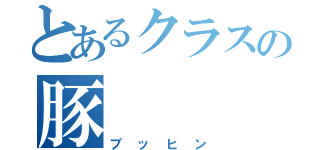 とあるクラスの豚（ブッヒン）