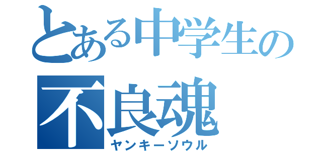 とある中学生の不良魂（ヤンキーソウル）