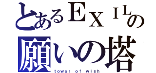 とあるＥＸＩＬＥの願いの塔（ｔｏｗｅｒ ｏｆ ｗｉｓｈ）