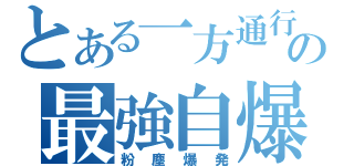 とある一方通行の最強自爆（粉塵爆発）