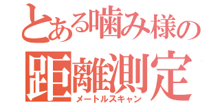 とある噛み様の距離測定（メートルスキャン）