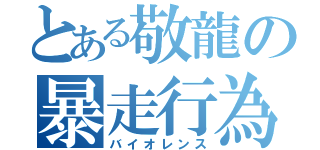 とある敬龍の暴走行為（バイオレンス）