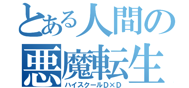 とある人間の悪魔転生（ハイスクールＤ×Ｄ）