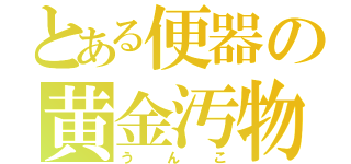 とある便器の黄金汚物（うんこ）