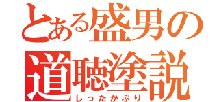 とある盛男の道聴塗説 （しったかぶり）