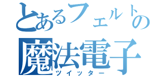 とあるフェルトの魔法電子本（ツイッター）