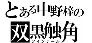 とある中野梓の双黒触角（ツインテール）