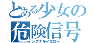 とある少女の危険信号（シグナルイエロー）