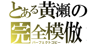 とある黄瀬の完全模倣（パーフェクトコピー）