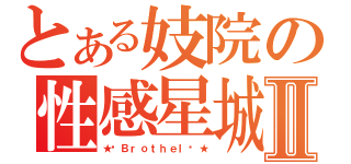 とある妓院の性感星城Ⅱ（★╒Ｂｒｏｔｈｅｌ╕★）