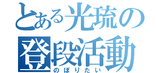 とある光琉の登段活動（のぼりたい）