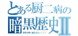 とある厨二病の暗黒歴史Ⅱ（左手が疼く是えええぃ！！！）